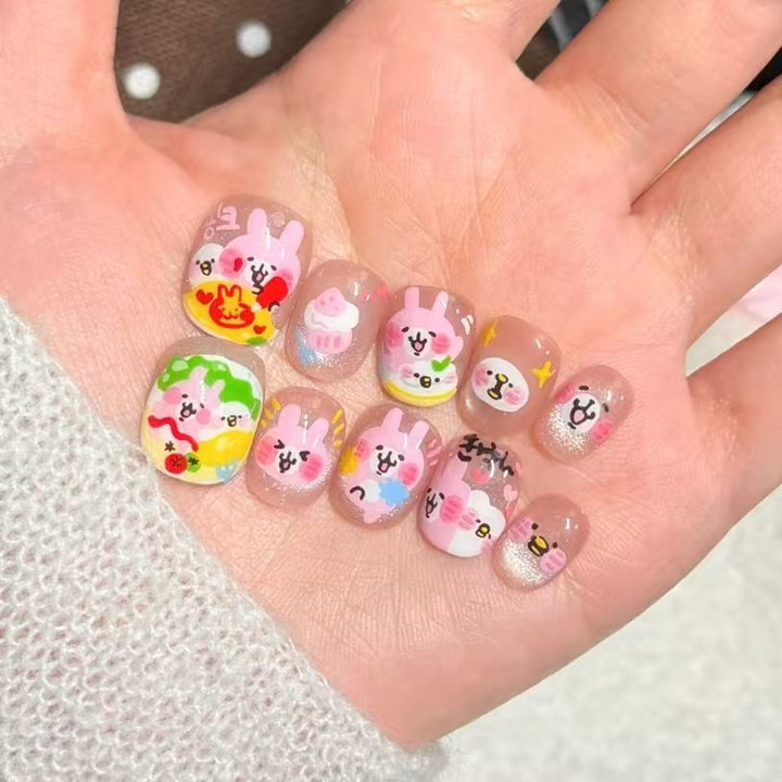 Artistic Coffee-Inspired Press-On Nail Art Set Bowlift