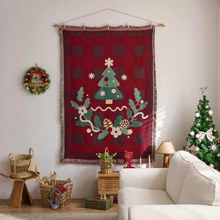 Cozy Graphic Tapestry Throw Blanket