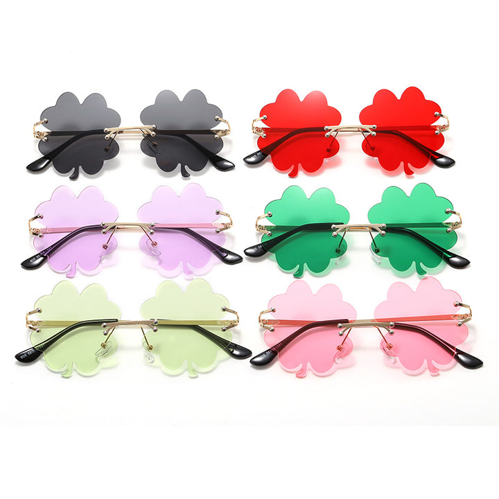 Women playful sunglasses with unique flower frame Bowlift