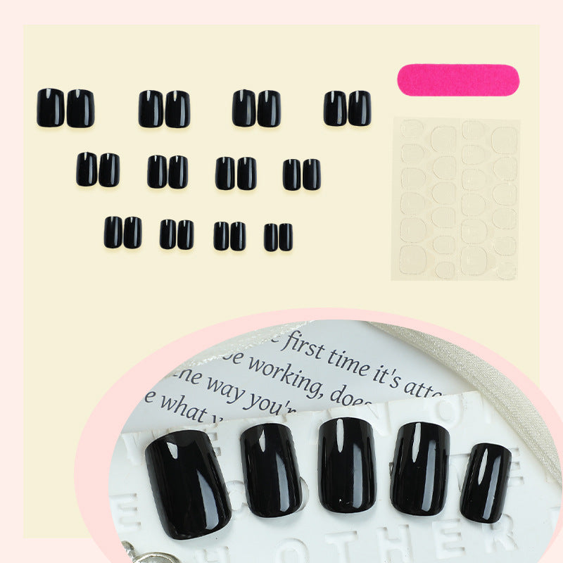 Elegant Glossy Press-On Nail Set Bowlift