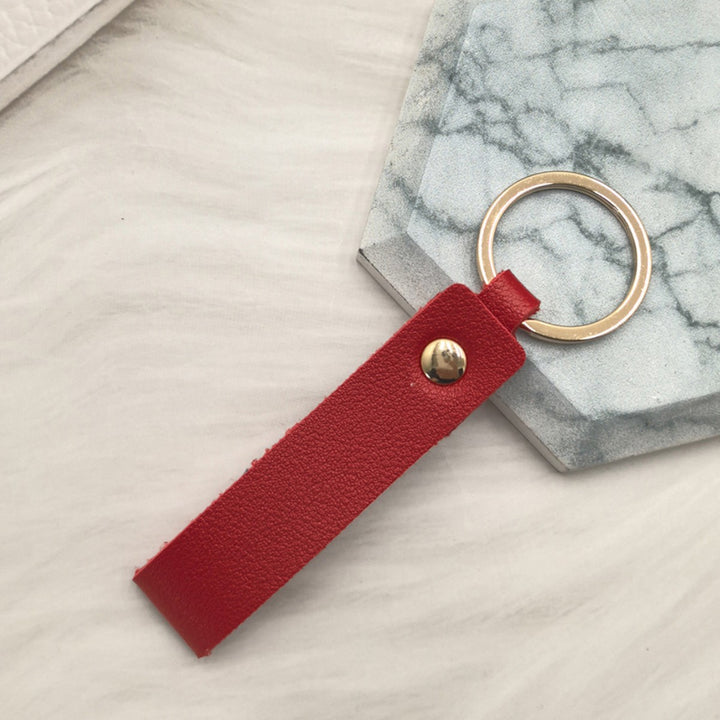 Unisex keychain with elegant artificial leather design Bowlift