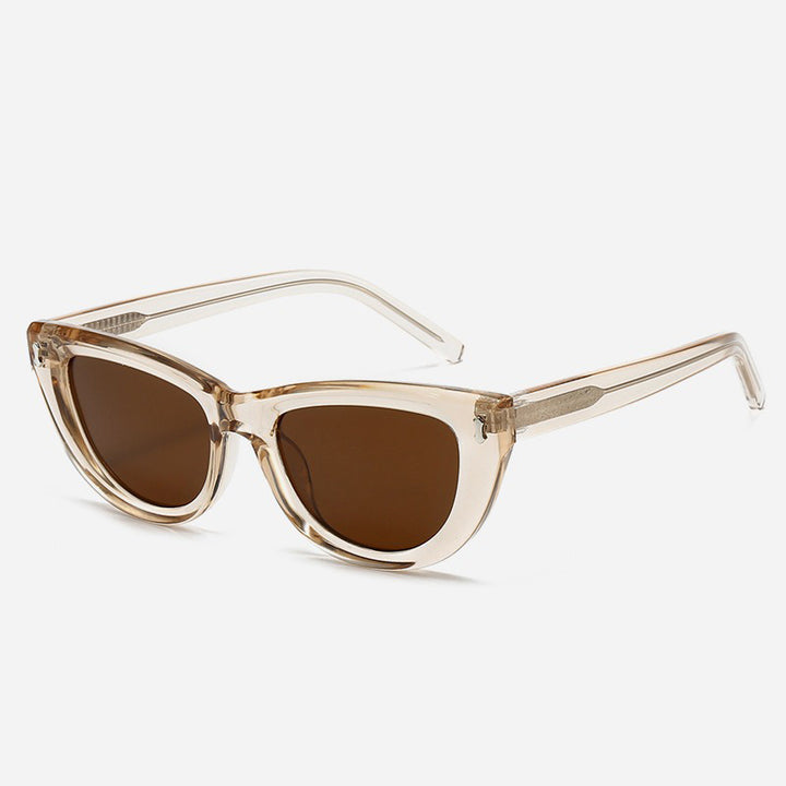 Women's Cat-Eye sunglasses with transparent frame and brown lenses Bowlift