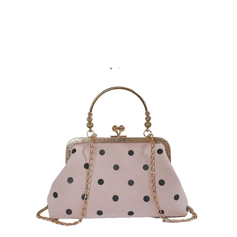 WoVintage Elegant Polka Dot Evening Clutch Bowlift