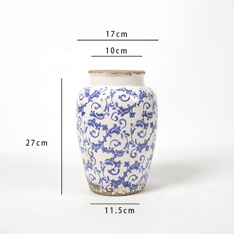 Floral Ceramic Vase with Artistic Design Bowlift