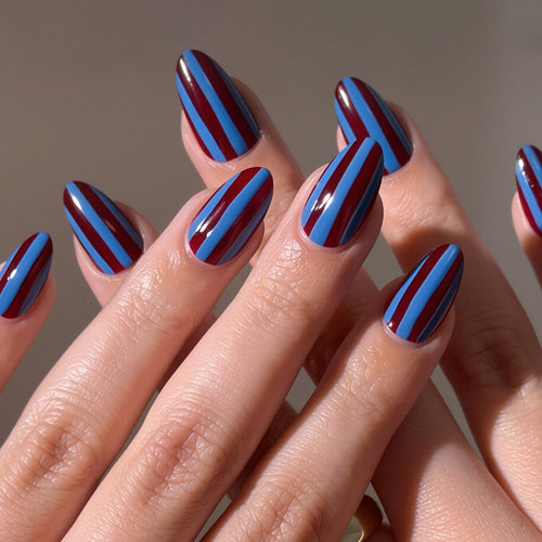 Stylish Striped Nail Wraps Bowlift