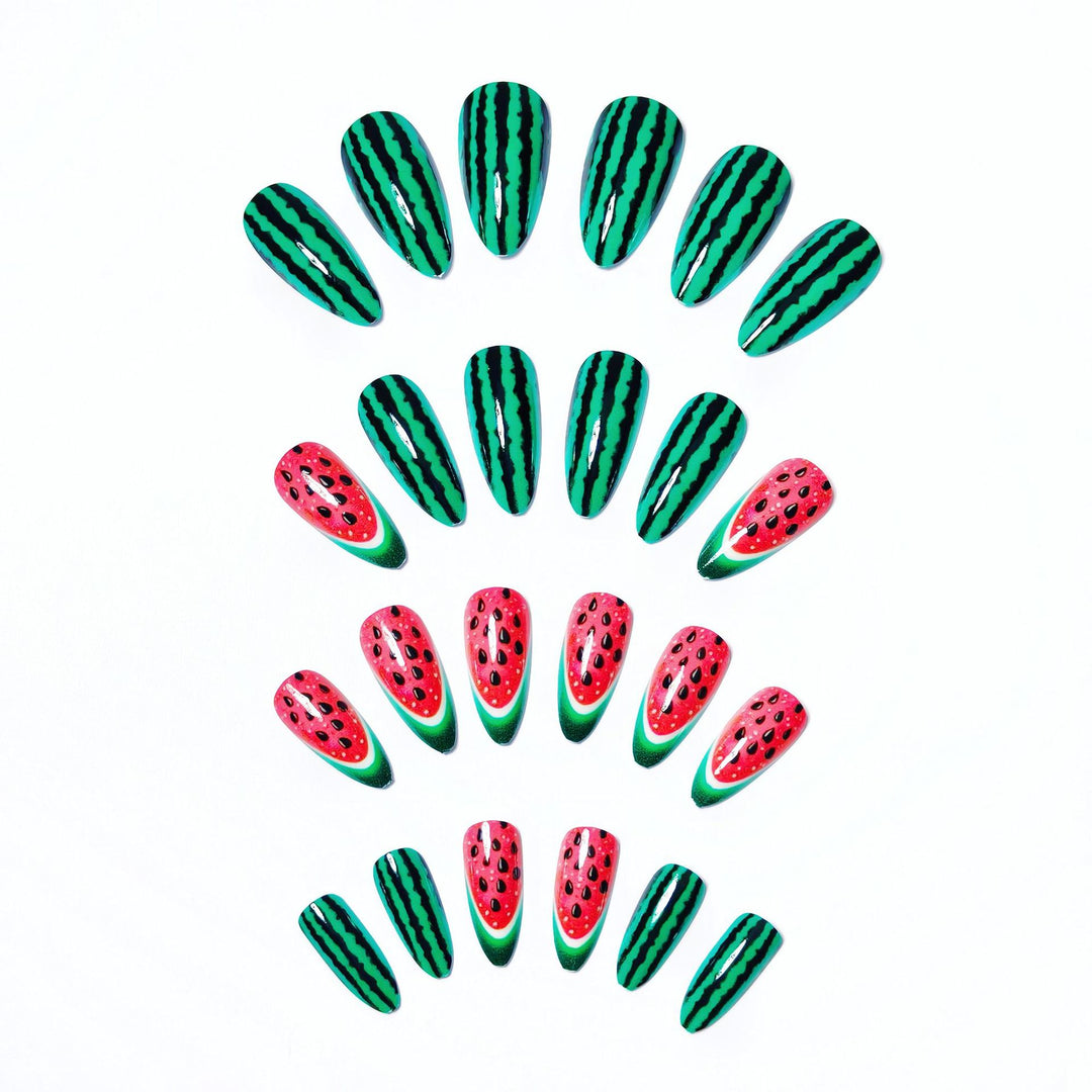 Watermelon-Inspired Nail Art Bowlift