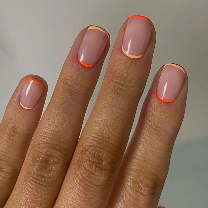 Elegant Nail Art with Bright Tips Bowlift