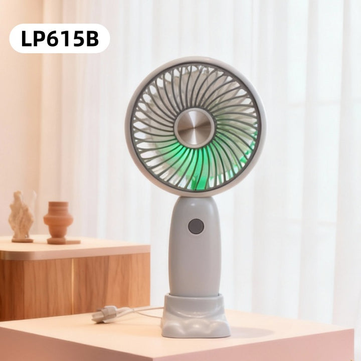 Women's portable hand fan with LED display Bowlift
