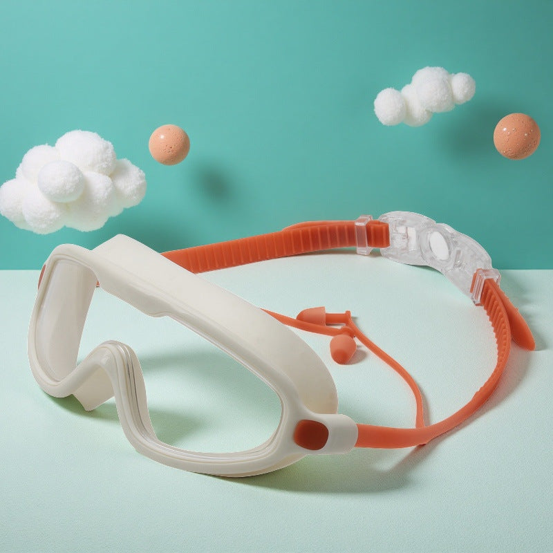 Waterproof swimming goggles with adjustable nose piece Bowlift