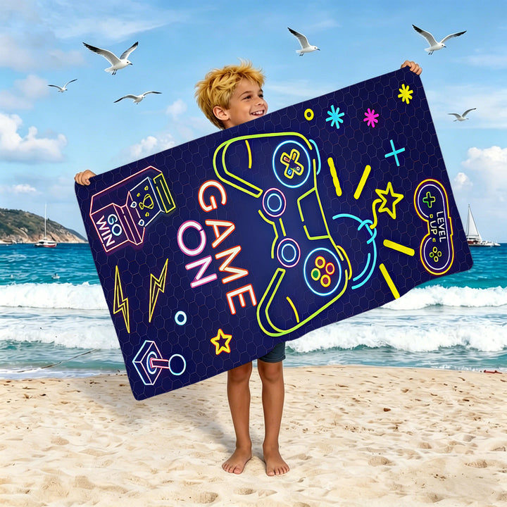 Boys beach towel with game console motif Bowlift