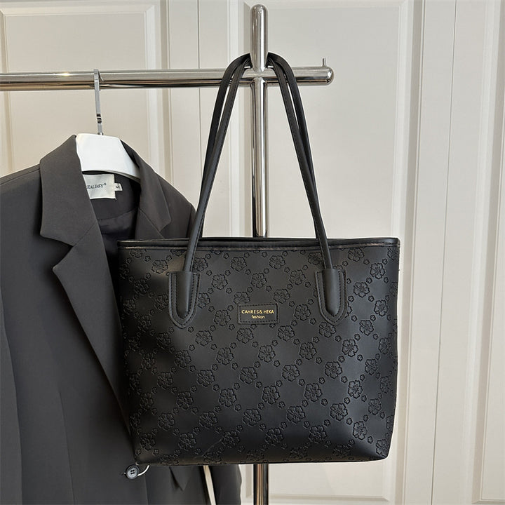 Floral Embossed Tote Bag Bowlift
