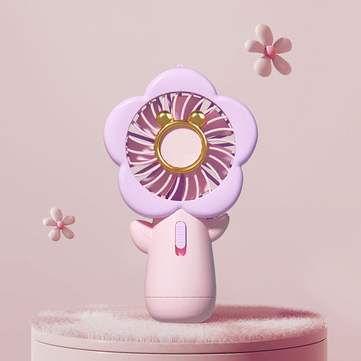 Ladies Portable Flower Fan Bowlift