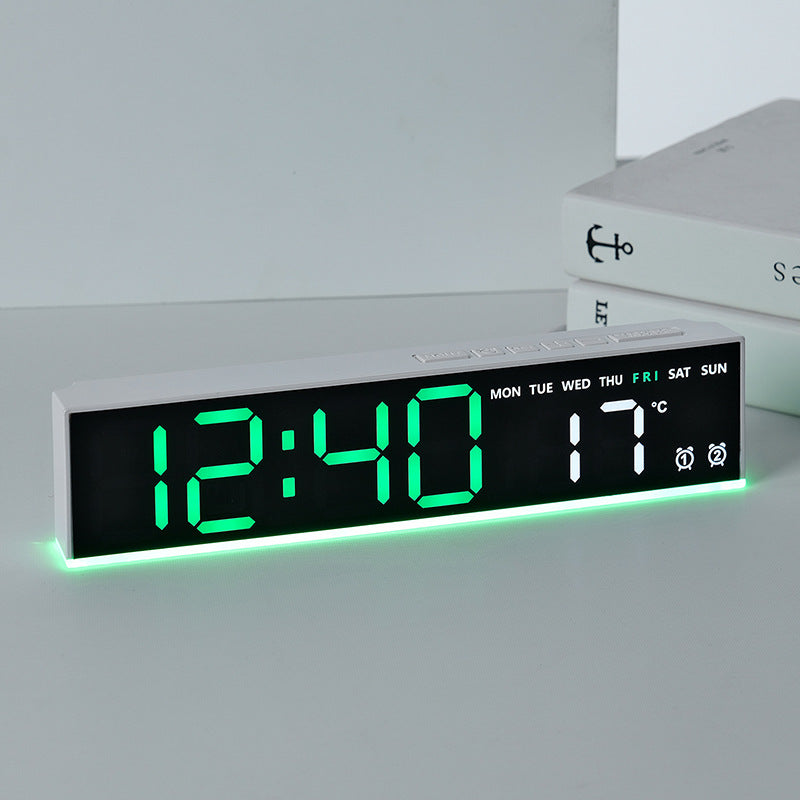 Digital clock with large LED display and temperature display Bowlift