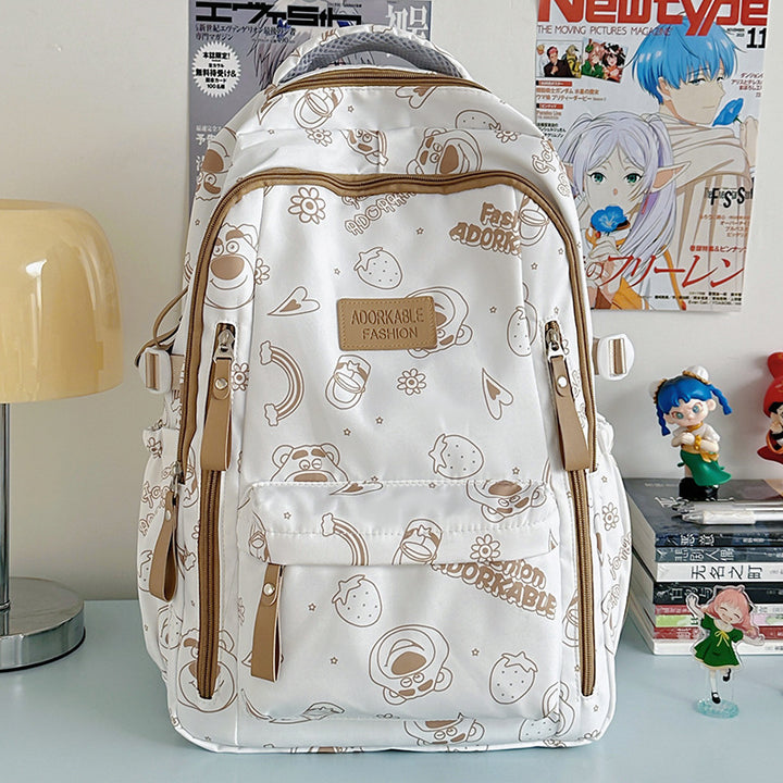 Playful Cartoon Print Backpack