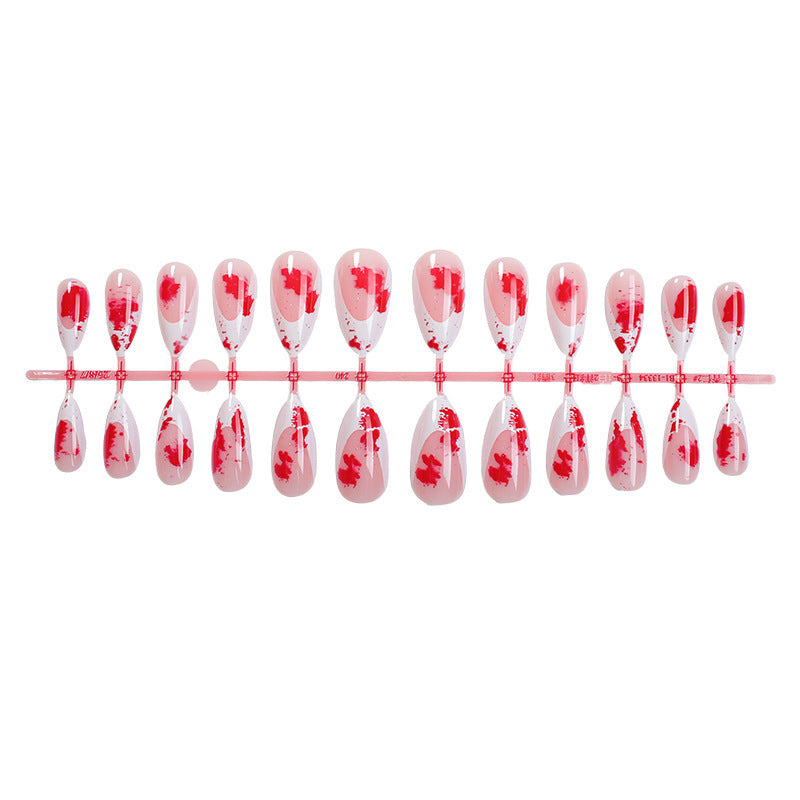 Acrylic nail set with creative flower and gradient color accents Bowlift