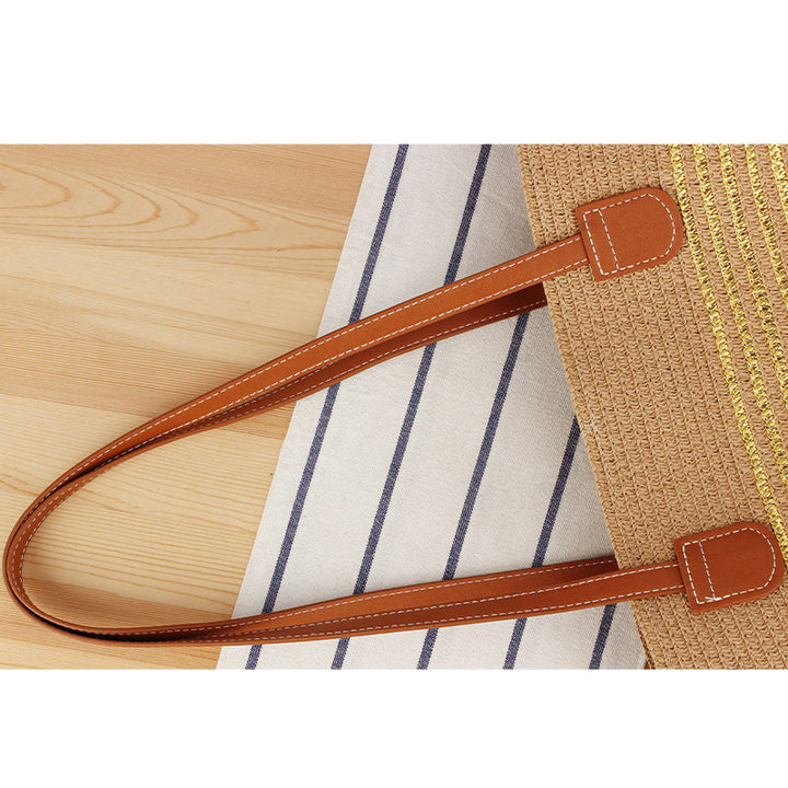 Straw bag in modern stripe look Bowlift
