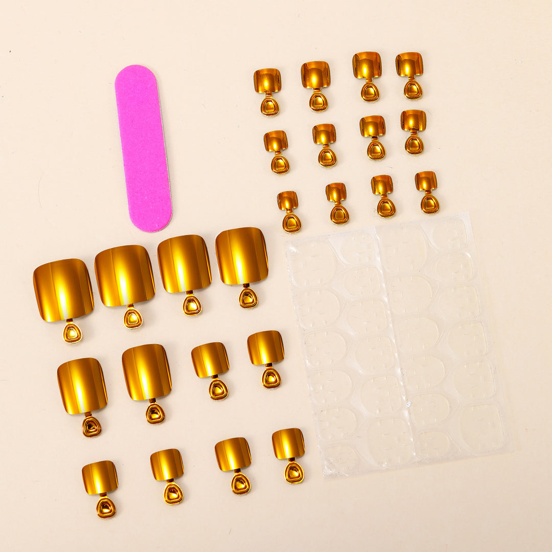 Reflective Metallic Nail Art Extensions Bowlift