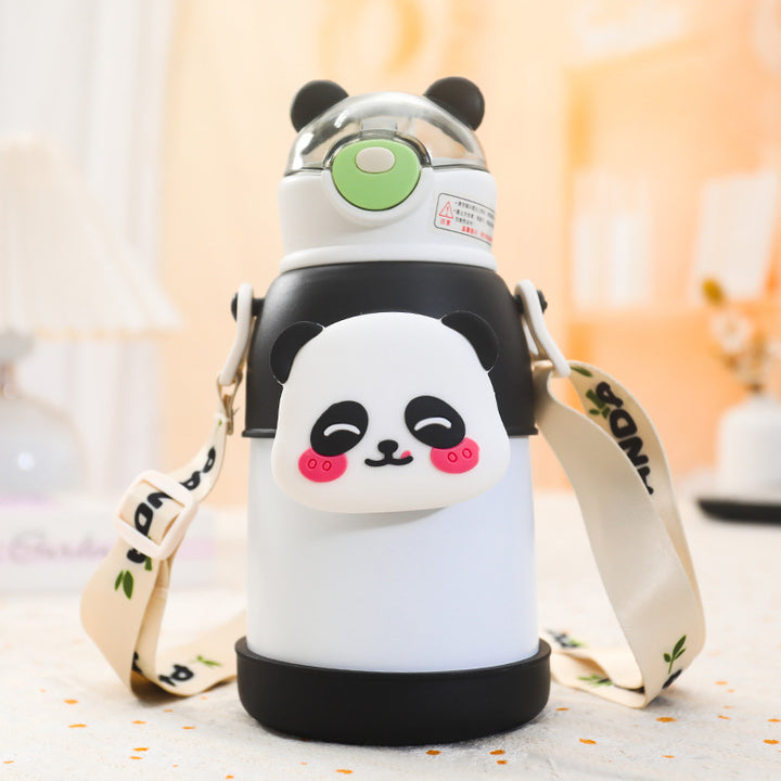 Ladies' drinking bottle with practical carrying strap and cute design Bowlift