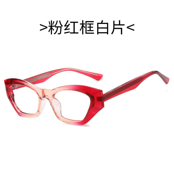 Ladies Cat-Eye Sunglasses with Modern Transparent Accents Bowlift