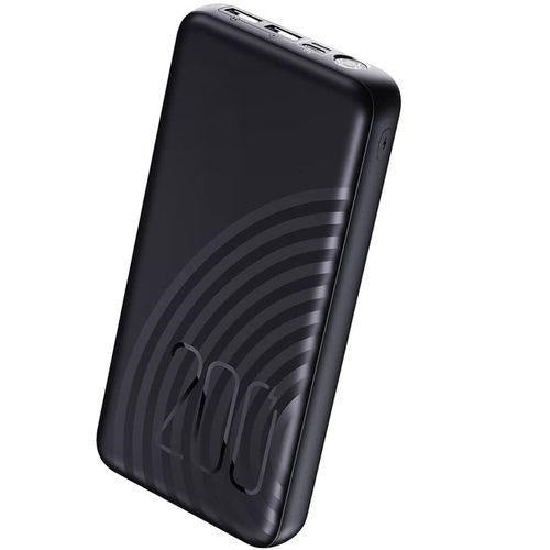 High-capacity wireless power bank with integrated retractable charging cables and LED battery indicators Bowlift