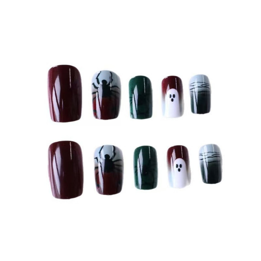 Spider Design Artificial Nails Bowlift