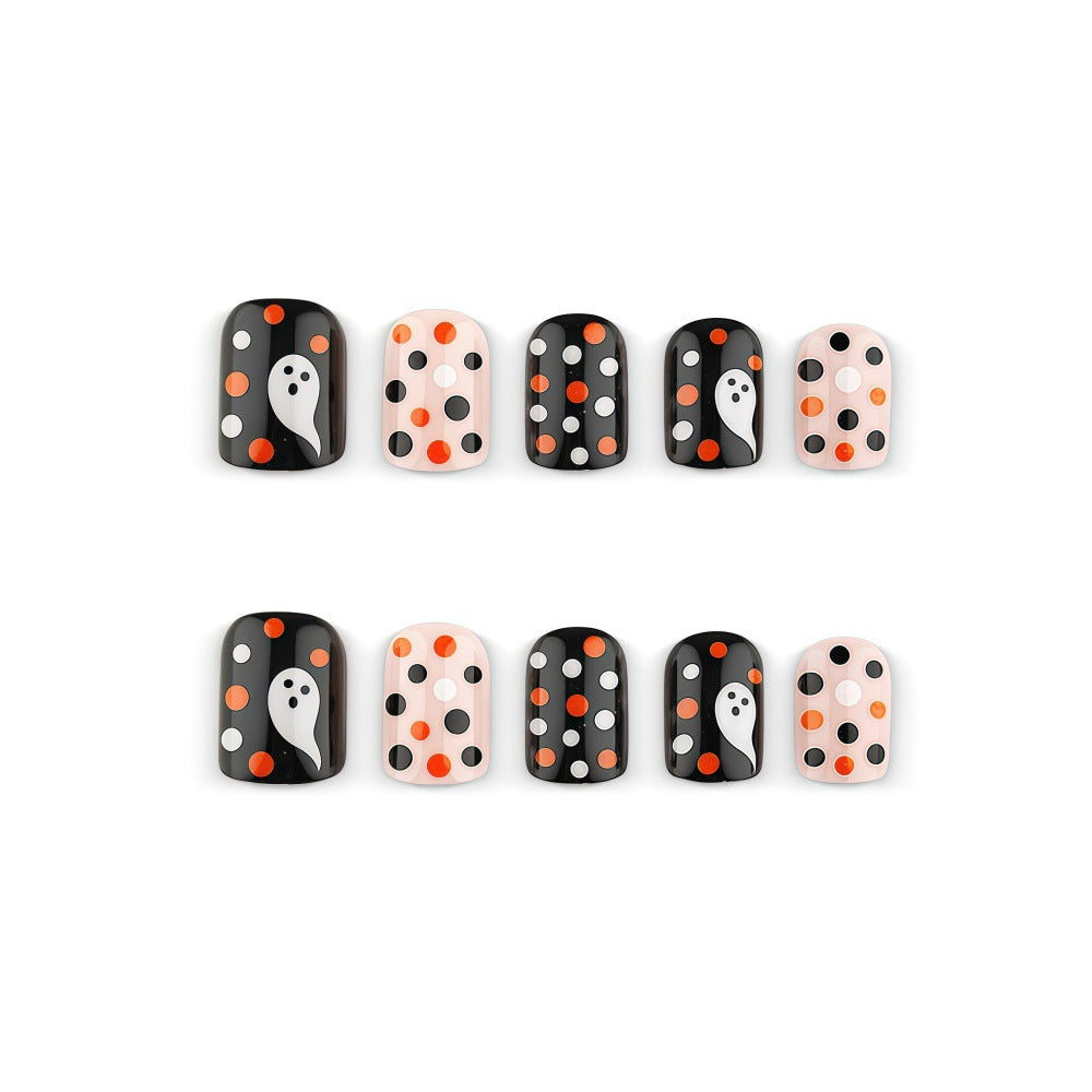 Artificial nails with festive ghost pattern Bowlift