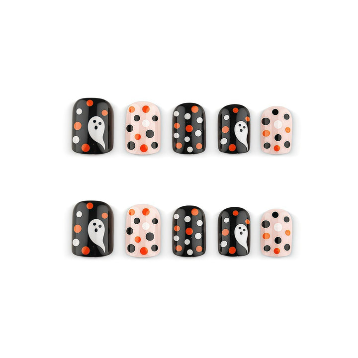 Artificial nails with festive ghost pattern Bowlift