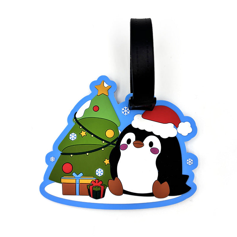 Unisex Whimsical Penguin Luggage Tag Bowlift