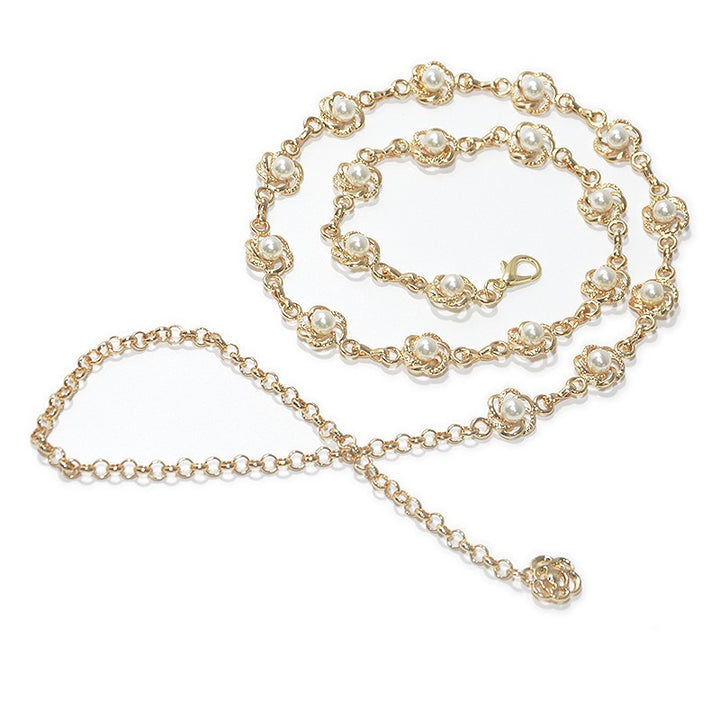More elegant chain belt with pearl details Bowlift