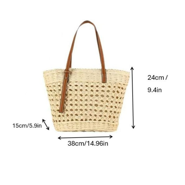 Basket bag with elegant leather handle Bowlift