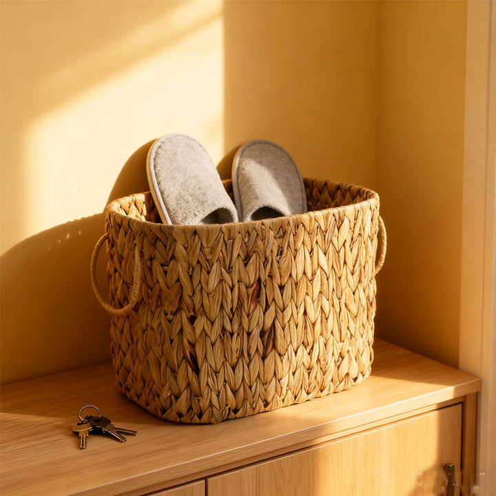 Handcrafted Woven Storage Basket Bowlift