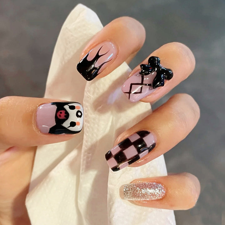 Artistic Nail Extensions with Whimsical Design Bowlift