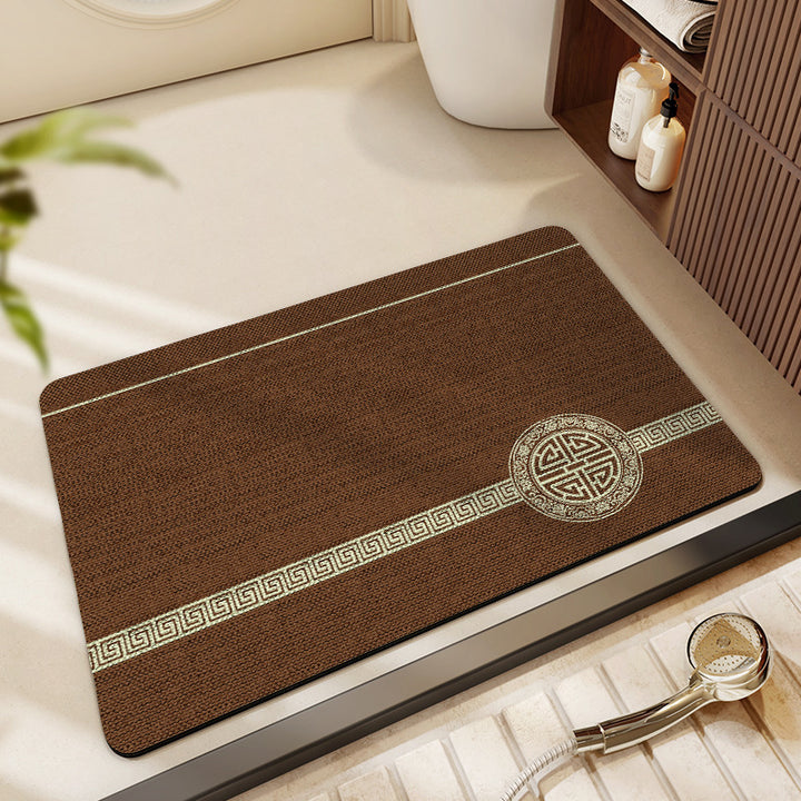 Elegant Geometric Bathroom Mat Bowlift