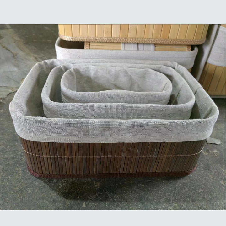 Elegant Storage Baskets Made of Natural Bamboo Bowlift