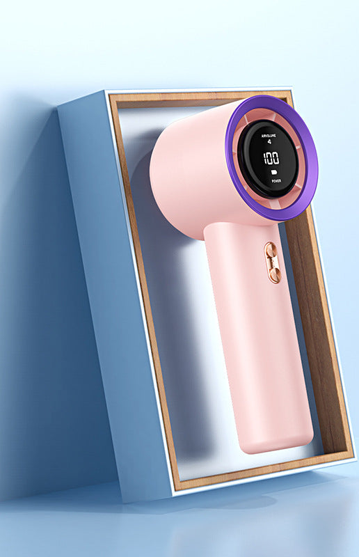 Women's handheld fan with digital control and multiple speed settings Bowlift