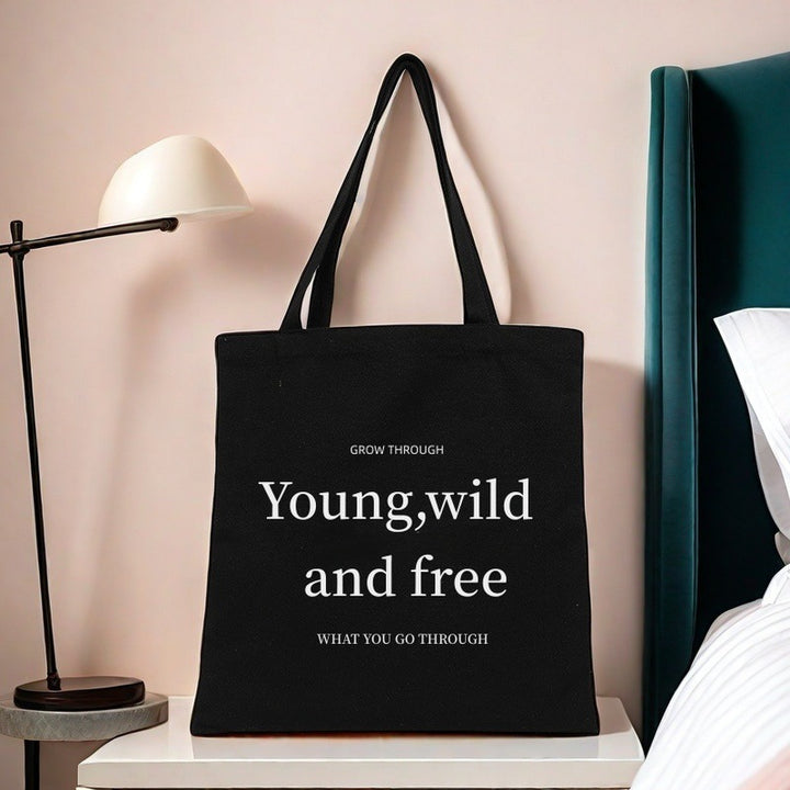 Motivational Canvas Tote Bag Bowlift