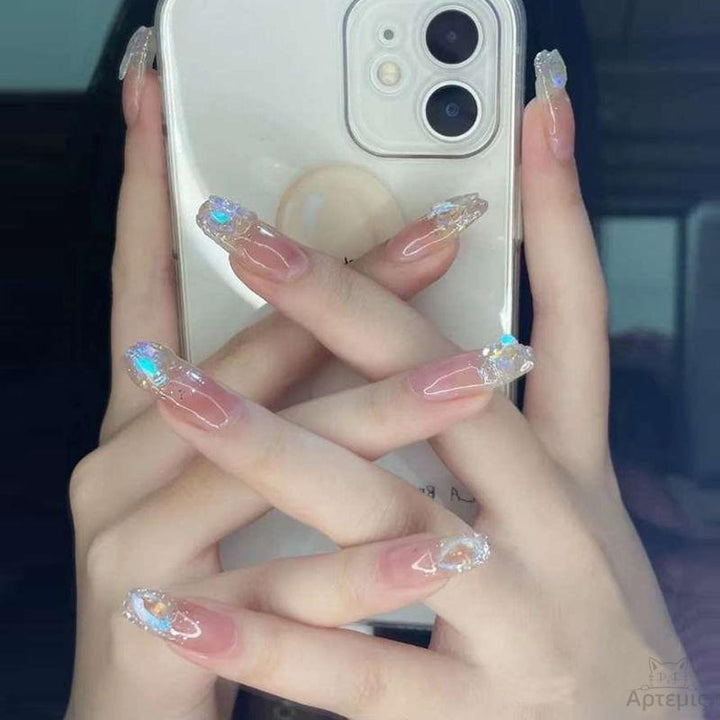 Glamorous Heart Nail Tips Bowlift