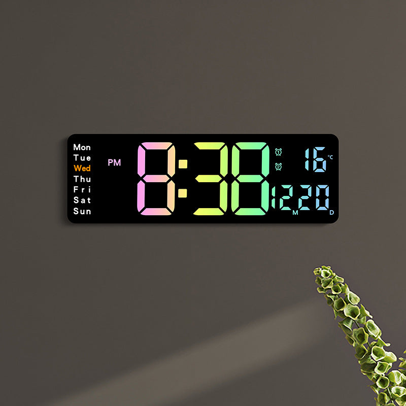 Digital Multifunktionswecker mit mehrfarbigem LED-Display und Temperaturanzeige Bowlift