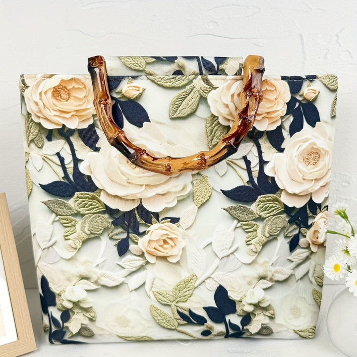Beach bag with bamboo handles Bowlift
