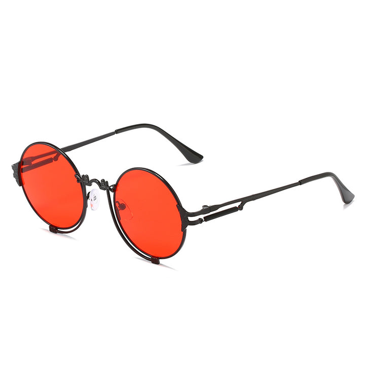 Women's stylish round metal sunglasses with artistic designs Bowlift