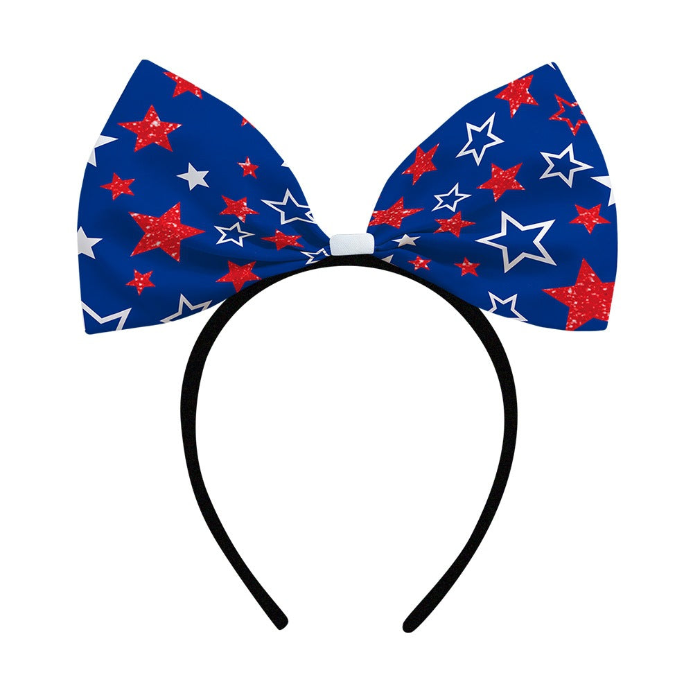 Ladies oversized bow headband with star pattern Bowlift