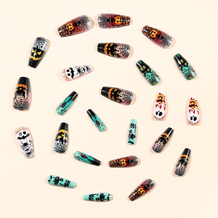 Gothic-Themed 3D Halloween Nail Art Extensions Bowlift