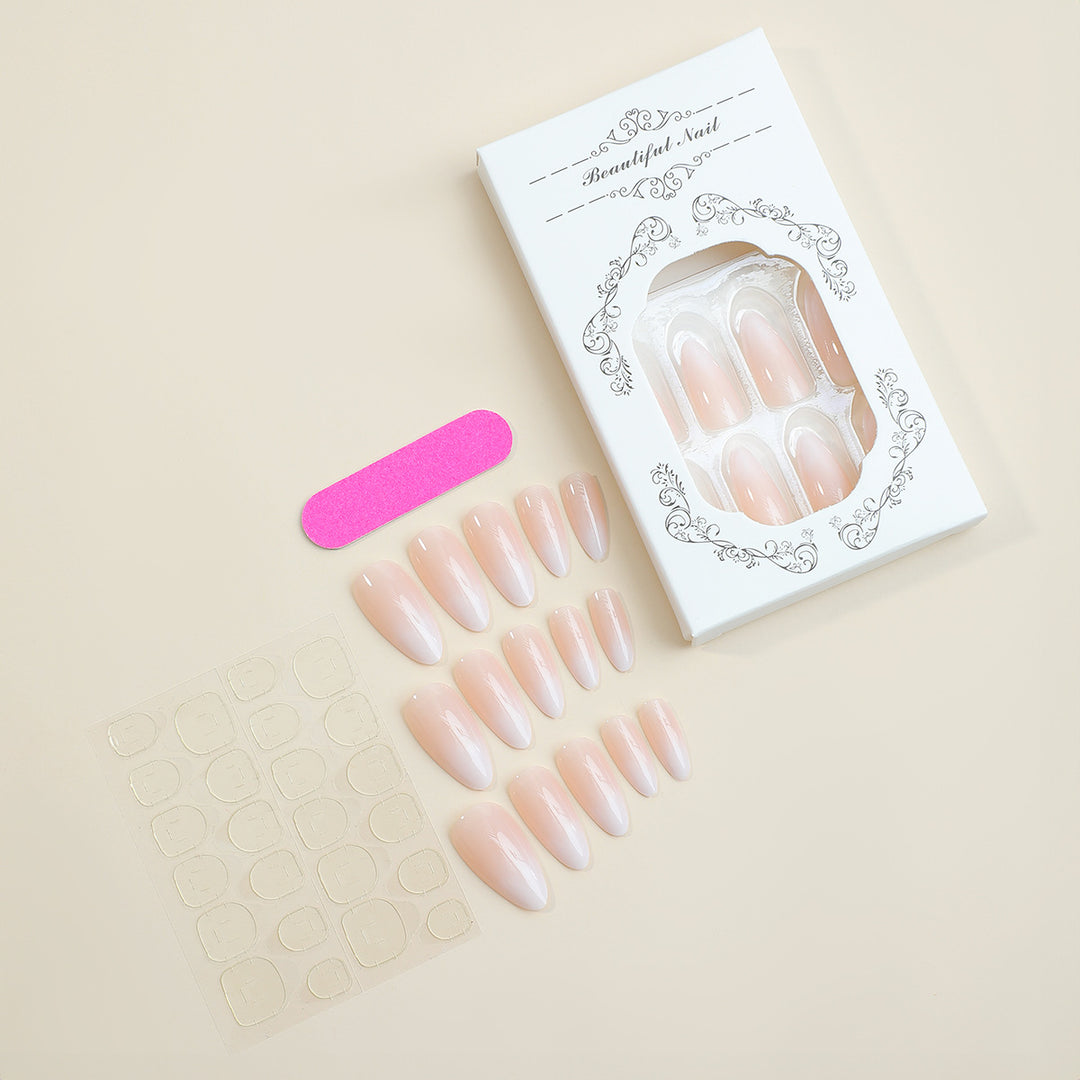 Premium Natural Finish Press-On Nails Bowlift