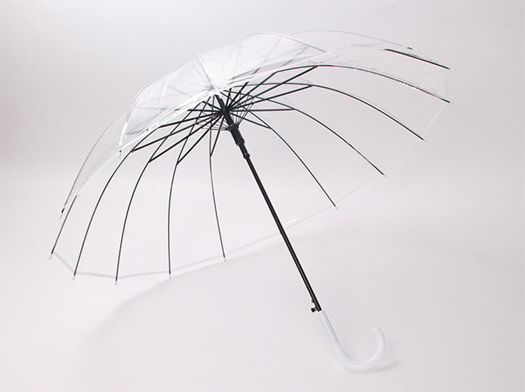 Ladies Clear Water-Resistant Umbrella Bowlift