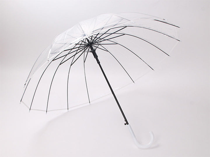 Ladies Clear Water-Resistant Umbrella Bowlift