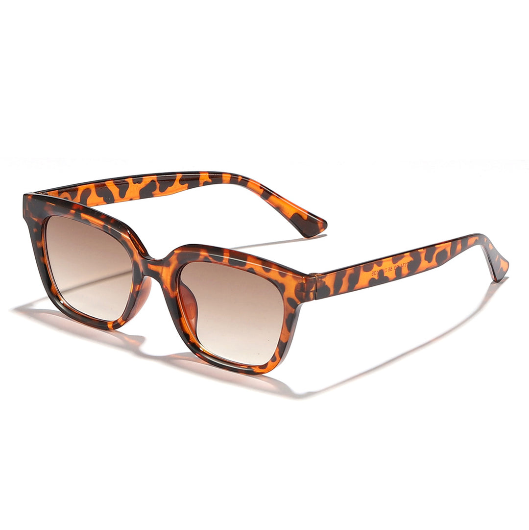 Women's Modern Square Sunglasses with Stylish Transparent Frame Bowlift