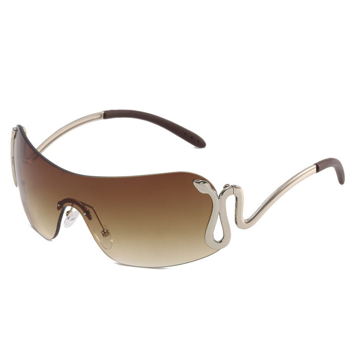 Ladies futuristic sunglasses with elegant swan design Bowlift