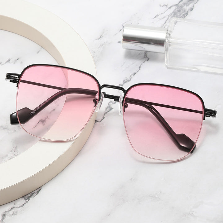 Women Designer Glasses with Square Frame and Glossy Metal Structure Bowlift