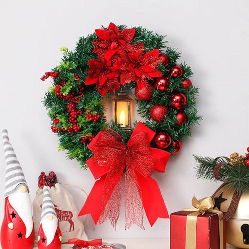 BowLift | Christmas Wreath with LED Lights and Bow