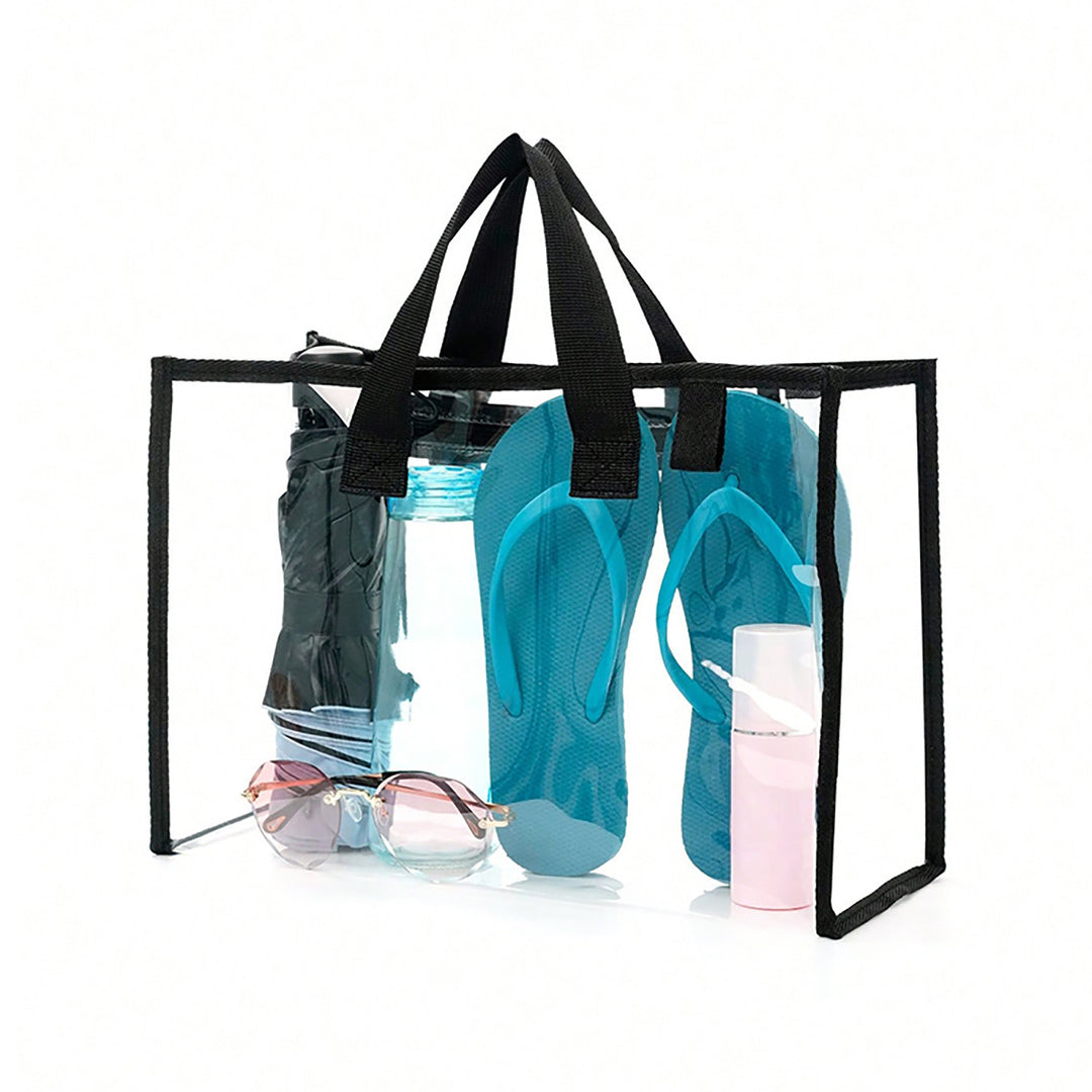 Transparent Beach Bag with Multiple Inner Compartments Bowlift